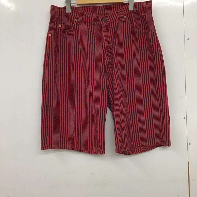 リーバイストラウスアンドコー Levi Strauss & co. パンツ ショートパンツ ショートパンツ ハーフパンツ カジュアルパンツ 36インチ ストライプ 赤 / レッド / red メンズ USED 古着 中古 10155573