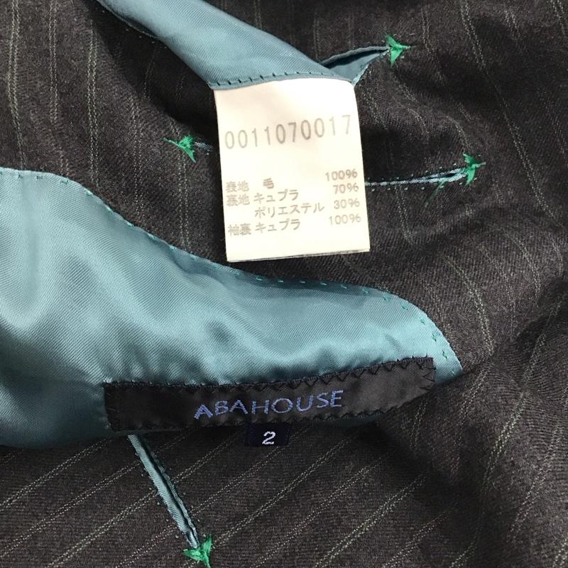 アバハウス ABAHOUSE セットアップ セットアップ 0011070017 ウール ジャケット スラックス スーツ 2 ストライプ ダークグレー / ダークグレー / メンズ USED 古着 中古 10155574