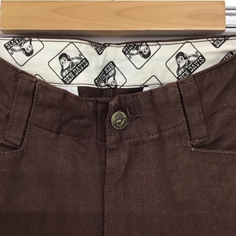 ベンデイビス BEN DAVIS パンツ ショートパンツ 七分丈パンツ ショートパンツ ワイドパンツ 32インチ ロゴ、文字 茶 / ブラウン / brown メンズ USED 古着 中古 10155576
