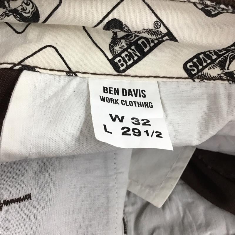 ベンデイビス BEN DAVIS パンツ ショートパンツ 七分丈パンツ ショートパンツ ワイドパンツ 32インチ ロゴ、文字 茶 / ブラウン / brown メンズ USED 古着 中古 10155576