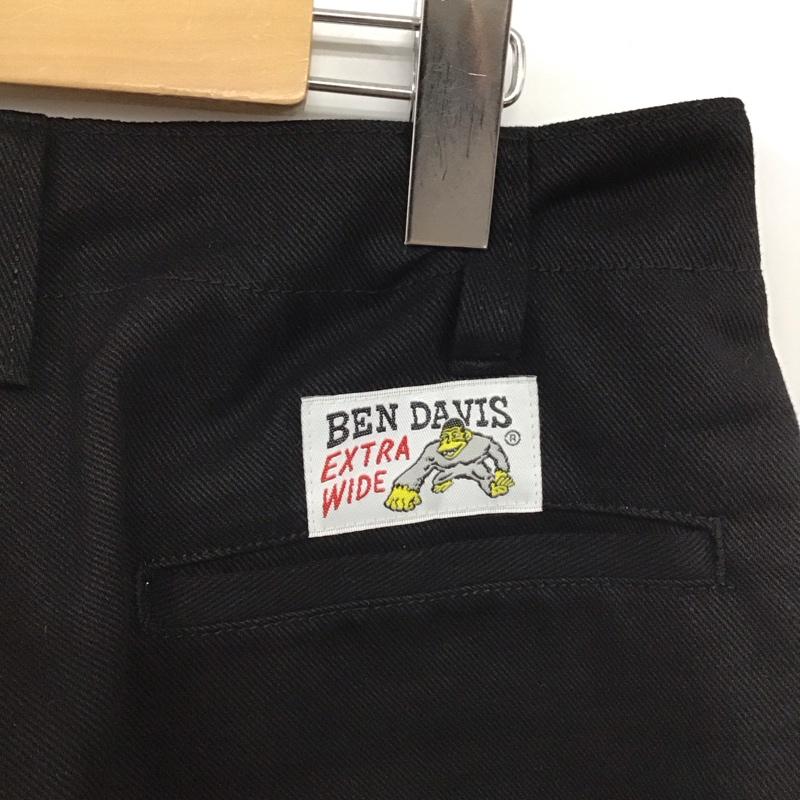 ベンデイビス BEN DAVIS パンツ ワークパンツ、ペインターパンツ 七分丈パンツ ショートパンツ ワイドパンツ 32インチ ロゴ、文字 黒 / ブラック / black メンズ USED 古着 中古 10155580