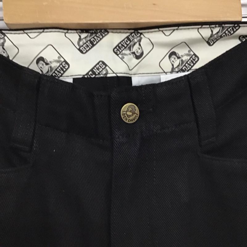 ベンデイビス BEN DAVIS パンツ ワークパンツ、ペインターパンツ 七分丈パンツ ショートパンツ ワイドパンツ 32インチ ロゴ、文字 黒 / ブラック / black メンズ USED 古着 中古 10155580