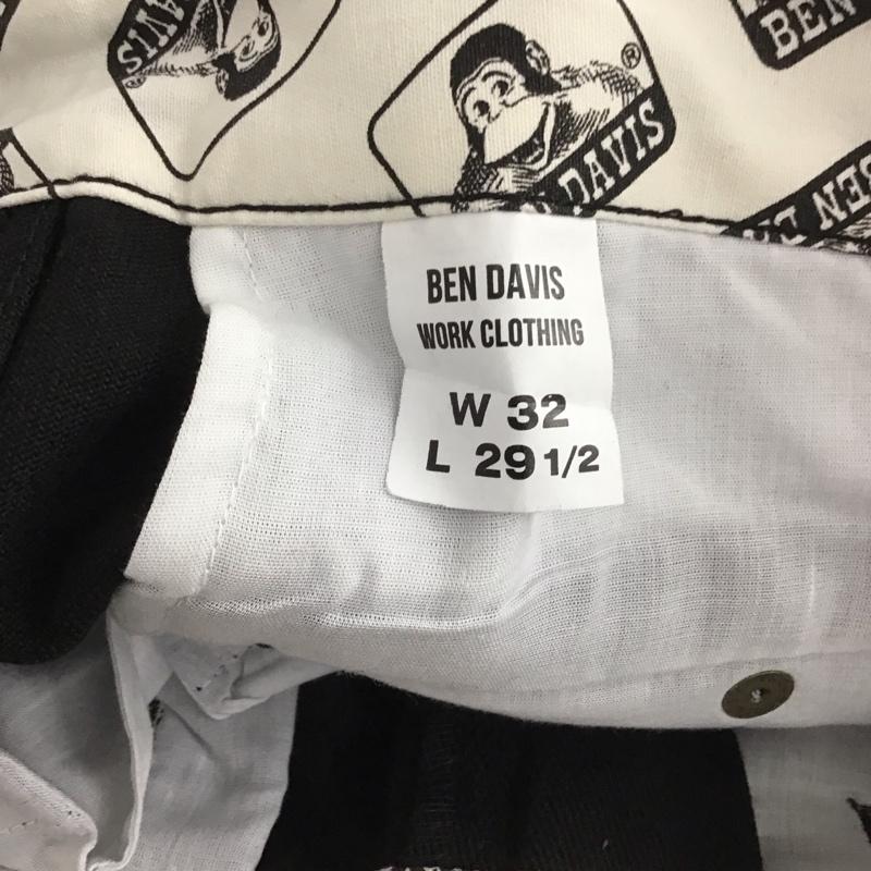ベンデイビス BEN DAVIS パンツ ワークパンツ、ペインターパンツ 七分丈パンツ ショートパンツ ワイドパンツ 32インチ ロゴ、文字 黒 / ブラック / black メンズ USED 古着 中古 10155580