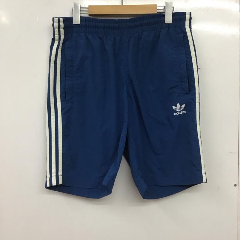 アディダス adidas パンツ ショートパンツ ショートパンツ ハーフパンツ カジュアルパンツ L ロゴ、文字 青 / ブルー / blue メンズ USED 古着 中古 10155582