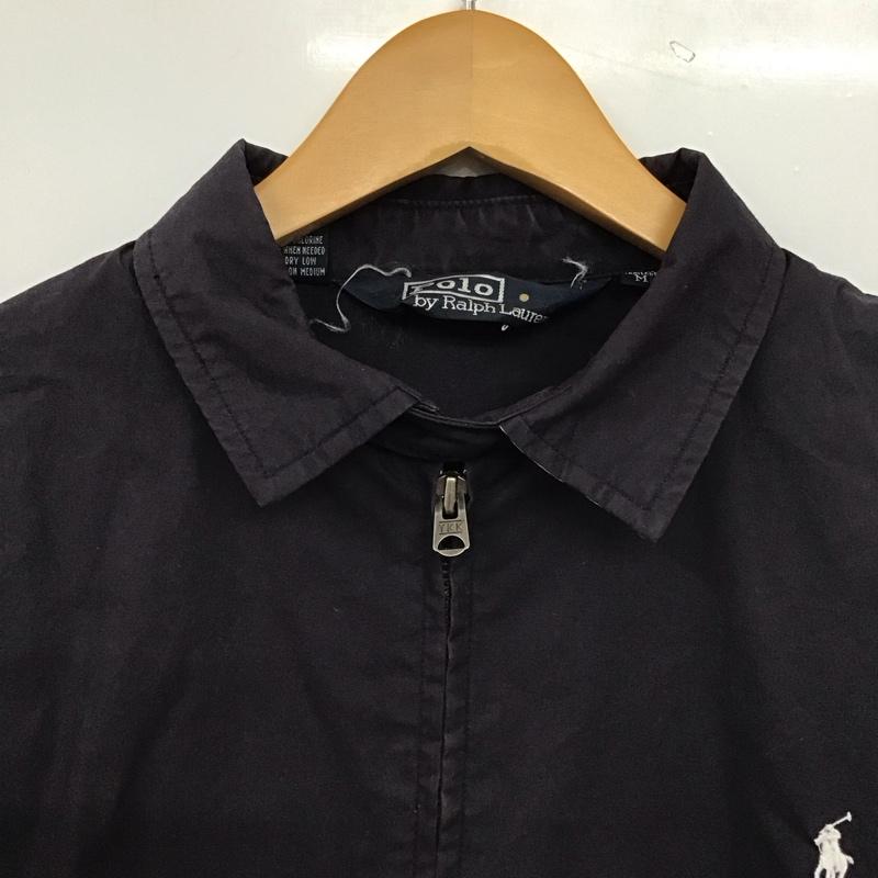ポロバイラルフローレン Polo by RALPH LAUREN ジャケット、上着 ジャンパー、ブルゾン ジップアップジャケット アウター 古着 M ロゴ、文字 紺 / ネイビー / navy メンズ USED 古着 中古 10155586