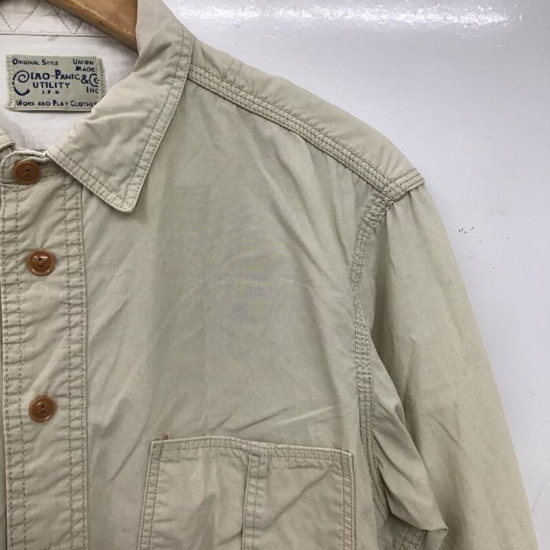 チャオパニック CIAOPANIC シャツ、ブラウス 長袖 長袖シャツ 無地シャツ カラーシャツ M 無地 アイボリー / アイボリー / メンズ USED 古着 中古 10155588