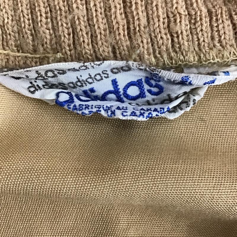アディダス adidas ジャケット、上着 ジャンパー、ブルゾン ジップアップジャケット アウター 古着 ジャージ L ロゴ、文字 ベージュ / ベージュ / beige メンズ USED 古着 中古 10155591