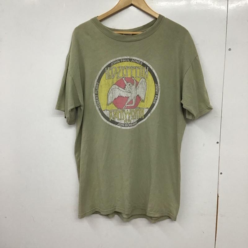 古着 USED Tシャツ 半袖 半袖カットソー プリントTシャツ クルーネックカットソー バンドTシャツ L プリント カーキ / カーキ / khaki メンズ USED 古着 中古 10155593