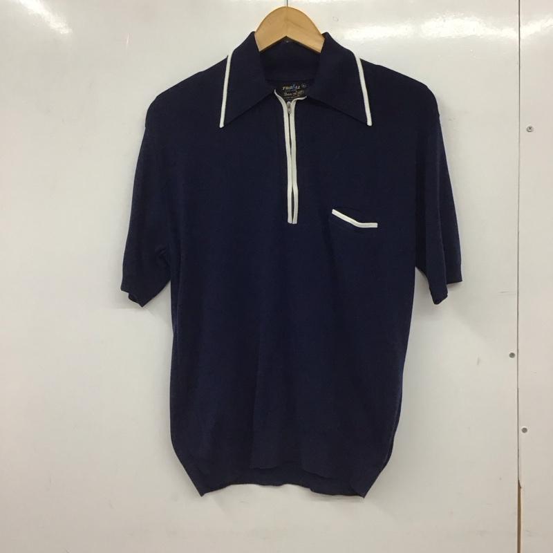 古着 USED ポロシャツ 半袖 半袖ポロシャツ カラーシャツ 半袖カットソー M 無地 紺 / ネイビー / navy メンズ USED 古着 中古 10155596