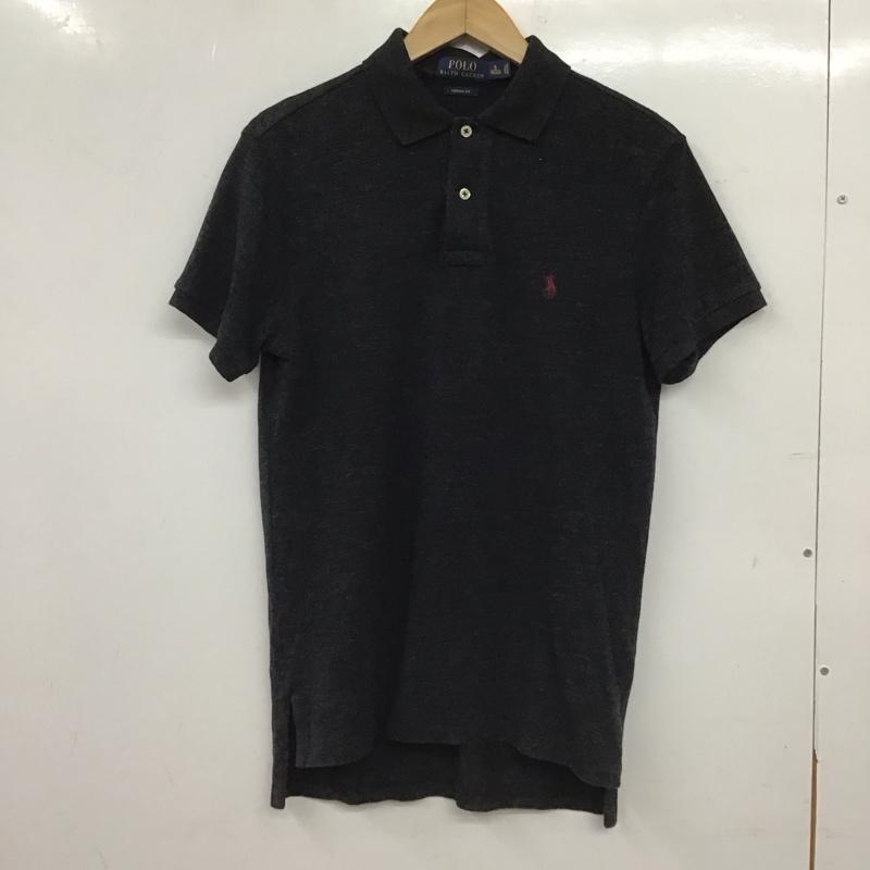 ポロラルフローレン POLO RALPH LAUREN ポロシャツ 半袖 半袖ポロシャツ カラーシャツ 半袖カットソー S ロゴ、文字 ダークグレー / ダークグレー / メンズ USED 古着 中古 10155599