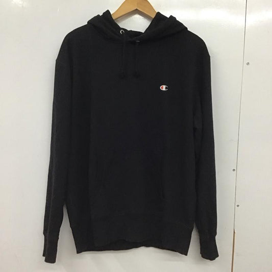 チャンピオン Champion パーカー 長袖 長袖パーカー プルオーバーパーカー スウェット XXL ロゴ、文字 黒 / ブラック / black メンズ USED 古着 中古 10155604