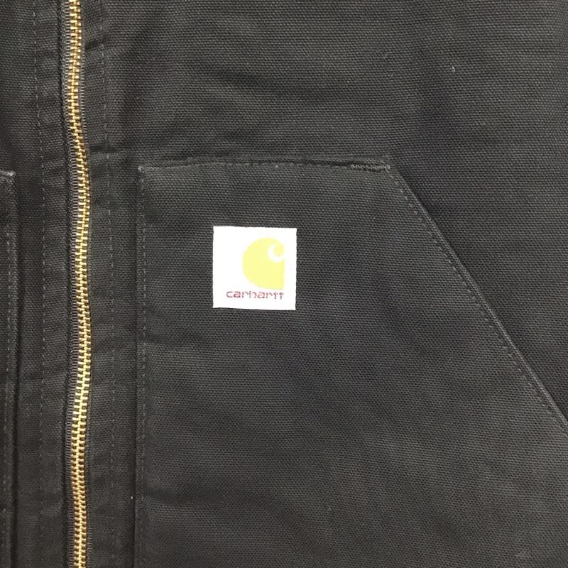 カーハート Carhartt ベスト ベスト ジップアップベスト ノースリーブカットソー アウター M ロゴ、文字 黒 / ブラック / black メンズ USED 古着 中古 10155613