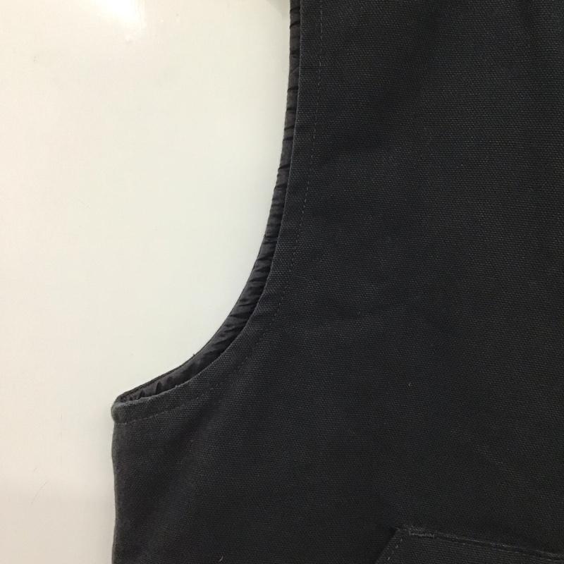 カーハート Carhartt ベスト ベスト ジップアップベスト ノースリーブカットソー アウター M ロゴ、文字 黒 / ブラック / black メンズ USED 古着 中古 10155613