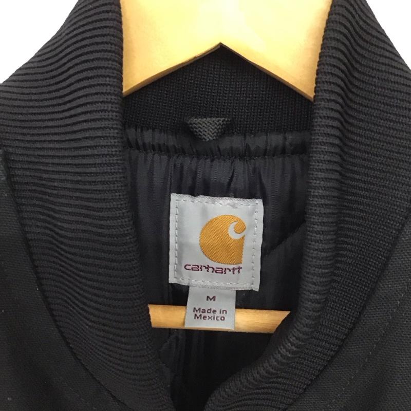 カーハート Carhartt ベスト ベスト ジップアップベスト ノースリーブカットソー アウター M ロゴ、文字 黒 / ブラック / black メンズ USED 古着 中古 10155613
