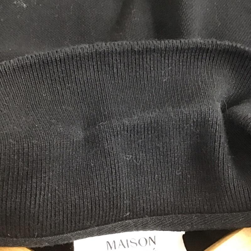 メゾンキツネ MAISON KITSUNE ポロシャツ 半袖 半袖ポロシャツ カラーシャツ 半袖カットソー M ロゴ、文字 黒 / ブラック / black メンズ USED 古着 中古 10155615
