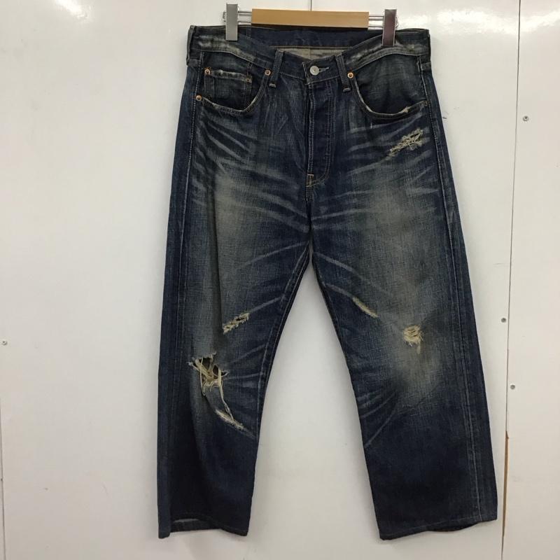 リーバイストラウスアンドコー Levi Strauss & co. パンツ デニム、ジーンズ デニムパンツ ワイドパンツ カジュアルパンツ 32インチ ダメージ加工 インディゴ / インディゴ / Indigo メンズ USED 古着 中古 10155616