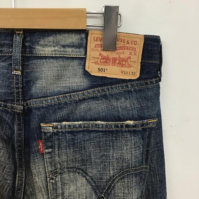 リーバイストラウスアンドコー Levi Strauss & co. パンツ デニム、ジーンズ デニムパンツ ワイドパンツ カジュアルパンツ 32インチ ダメージ加工 インディゴ / インディゴ / Indigo メンズ USED 古着 中古 10155616