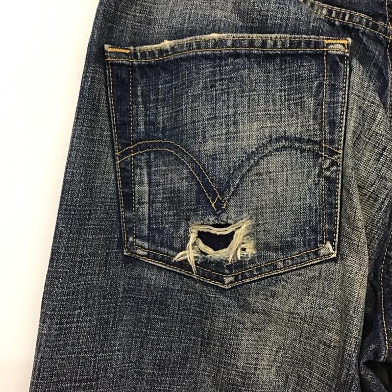 リーバイストラウスアンドコー Levi Strauss & co. パンツ デニム、ジーンズ デニムパンツ ワイドパンツ カジュアルパンツ 32インチ ダメージ加工 インディゴ / インディゴ / Indigo メンズ USED 古着 中古 10155616