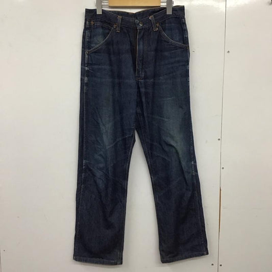 ラングラー Wrangler パンツ デニム、ジーンズ デニムパンツ ワイドパンツ カジュアルパンツ 32インチ 無地 インディゴ / インディゴ / Indigo メンズ USED 古着 中古 10155623