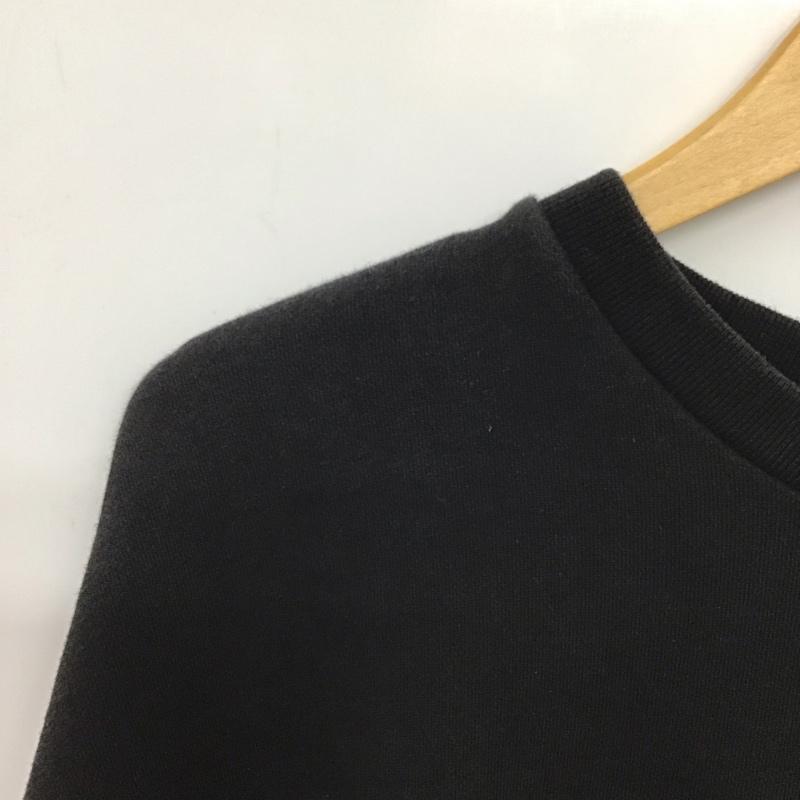 パラグラフ Paragraph トレーナー 長袖 長袖トレーナー スウェット クルーネック プルオーバー ロゴ、文字 黒 / ブラック / black メンズ USED 古着 中古 10155625