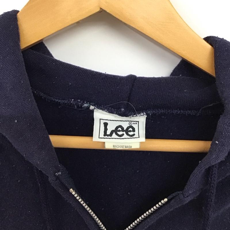 リー Lee ベスト ベスト ジップアップベスト ノースリーブカットソー パーカー S 無地 紺 / ネイビー / navy メンズ USED 古着 中古 10155627