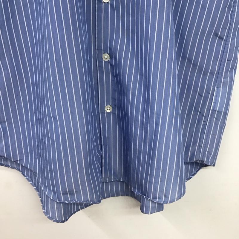 ユナイテッドアローズグリーンレーベルリラクシング UNITED ARROWS green label relaxing シャツ、ブラウス 半袖 半袖シャツ ストライプシャツ カラーシャツ S ストライプ 水色 / ライトブルー / メンズ USED 古着 中古 10155628