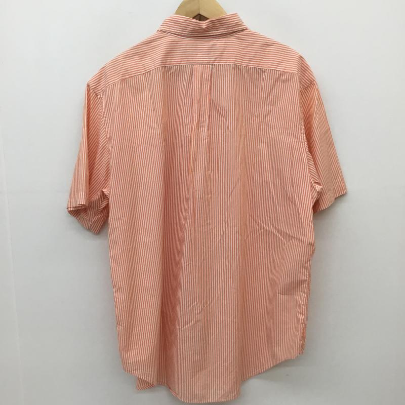 ローレンラルフローレン LAUREN RALPH LAUREN シャツ、ブラウス 半袖 Ralph Lauren ストライプ 半袖シャツ XL ストライプ 橙 / オレンジ / orange メンズ USED 古着 中古 10155629