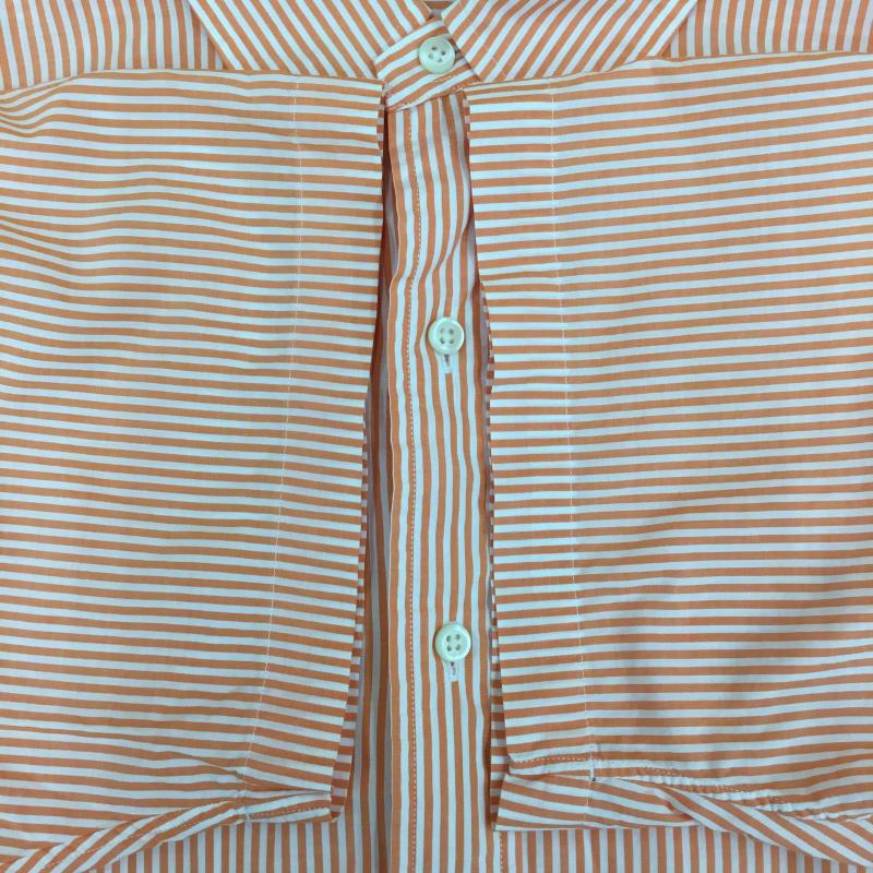 ローレンラルフローレン LAUREN RALPH LAUREN シャツ、ブラウス 半袖 Ralph Lauren ストライプ 半袖シャツ XL ストライプ 橙 / オレンジ / orange メンズ USED 古着 中古 10155629