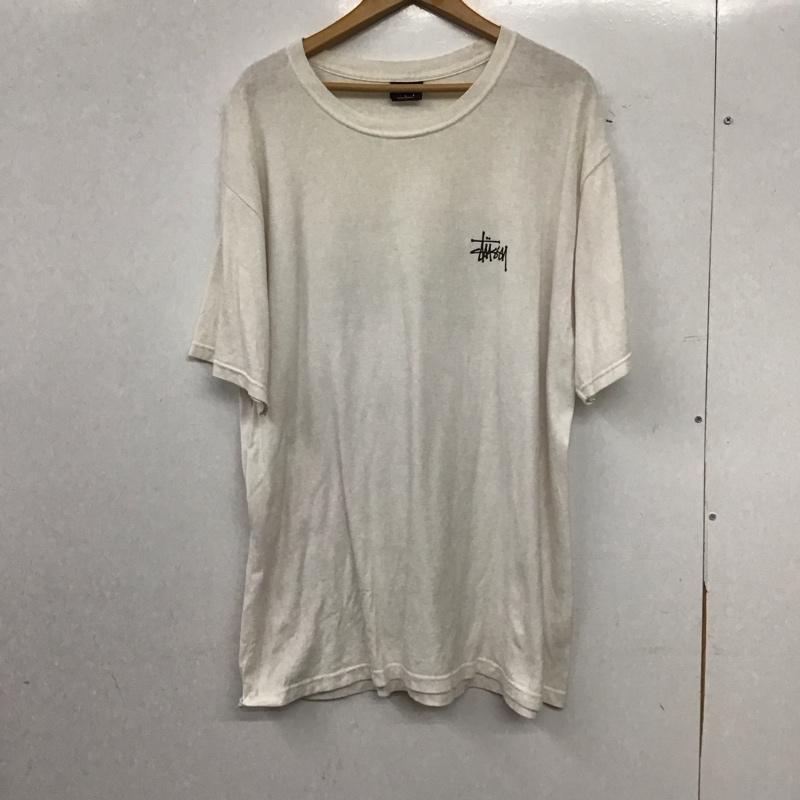 ステューシー STUSSY Tシャツ 半袖 半袖カットソー プリントTシャツ クルーネックカットソー L ロゴ、文字 白 / ホワイト / white メンズ USED 古着 中古 10155634