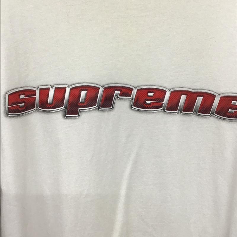 シュプリーム Supreme カットソー 長袖 長袖カットソー プリントカットソー クルーネック L ロゴ、文字 白 / ホワイト / white メンズ USED 古着 中古 10155636