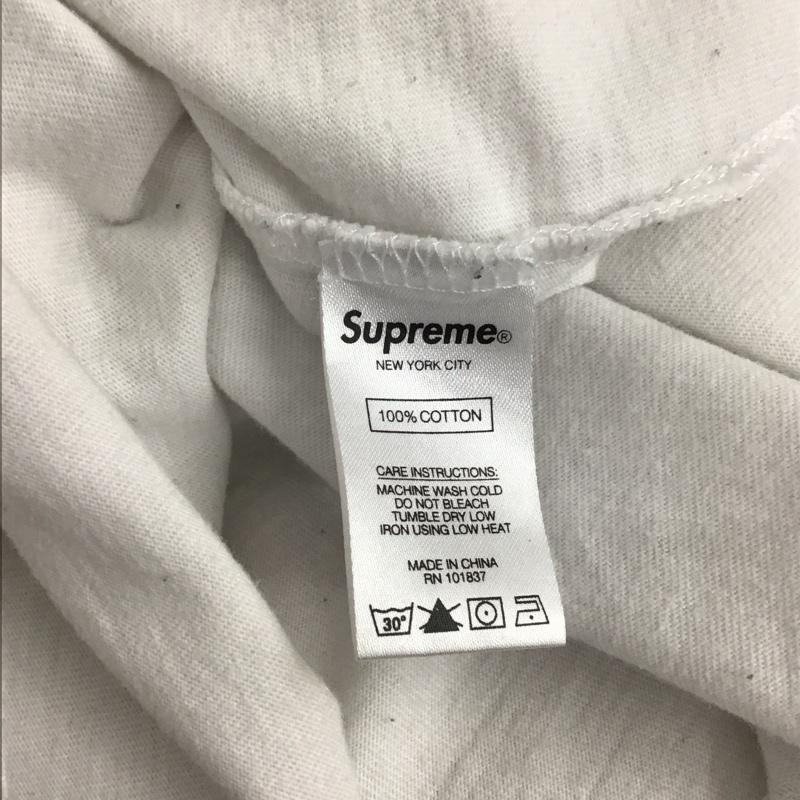 シュプリーム Supreme カットソー 長袖 長袖カットソー プリントカットソー クルーネック L ロゴ、文字 白 / ホワイト / white メンズ USED 古着 中古 10155636