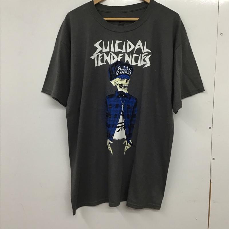 古着 USED Tシャツ 半袖 半袖カットソー プリントTシャツ クルーネックカットソー バンドTシャツ L ロゴ、文字 ダークグレー / ダークグレー / メンズ USED 古着 中古 10155638