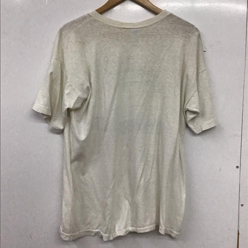 チャンピオン Champion Tシャツ 半袖 半袖カットソー プリントTシャツ クルーネックカットソー XL ロゴ、文字 アイボリー / アイボリー / メンズ USED 古着 中古 10155639