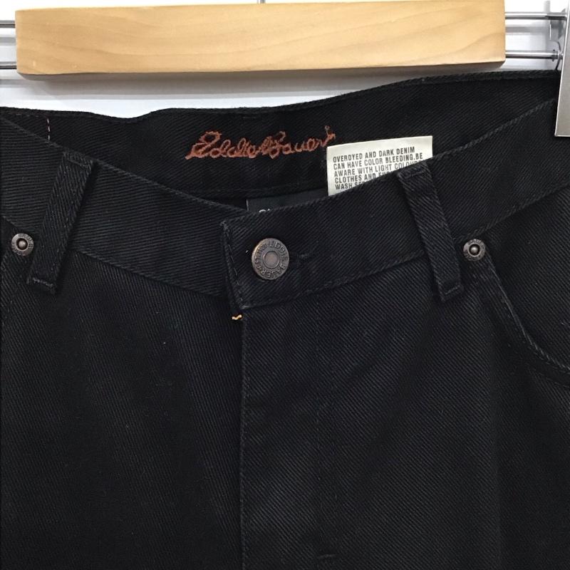 エディーバウアー Eddie Bauer パンツ デニム、ジーンズ デニムパンツ ワイドパンツ カジュアルパンツ 無地 黒 / ブラック / black メンズ USED 古着 中古 10155644