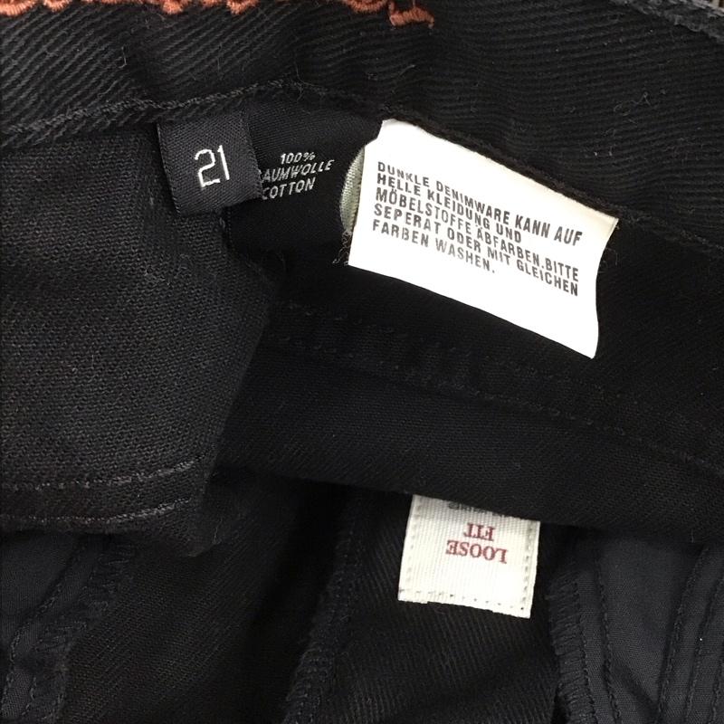 エディーバウアー Eddie Bauer パンツ デニム、ジーンズ デニムパンツ ワイドパンツ カジュアルパンツ 無地 黒 / ブラック / black メンズ USED 古着 中古 10155644