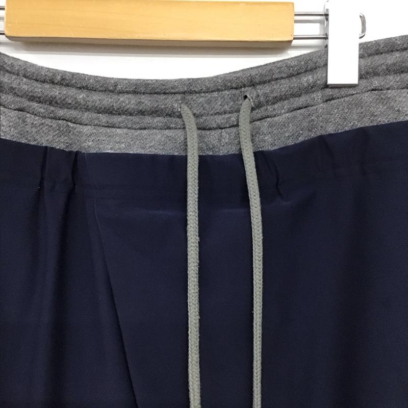 メゾンミハラヤスヒロ Maison MIHARA YASUHIRO パンツ ワークパンツ、ペインターパンツ a09pt581 twisteddoublewaistpants ワイドパンツ 46 ロゴ、文字 紺 / ネイビー / navy メンズ USED 古着 中古 10155645