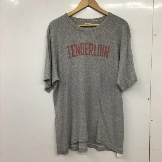 テンダーロイン TENDERLOIN Tシャツ 半袖 半袖カットソー プリントTシャツ クルーネックカットソー L ロゴ、文字 灰 / グレー / gray メンズ USED 古着 中古 10155646