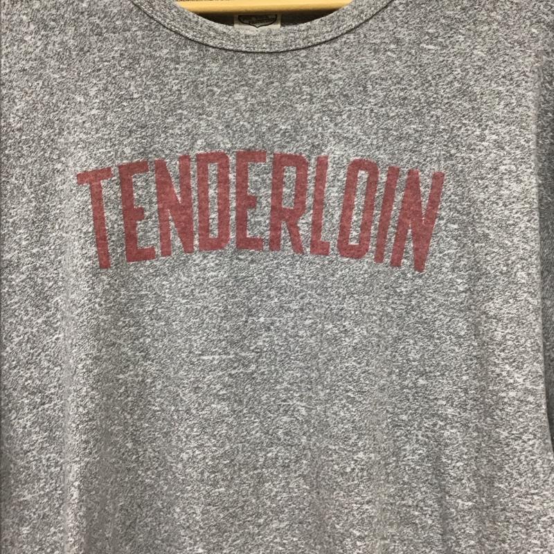 テンダーロイン TENDERLOIN Tシャツ 半袖 半袖カットソー プリントTシャツ クルーネックカットソー L ロゴ、文字 灰 / グレー / gray メンズ USED 古着 中古 10155646