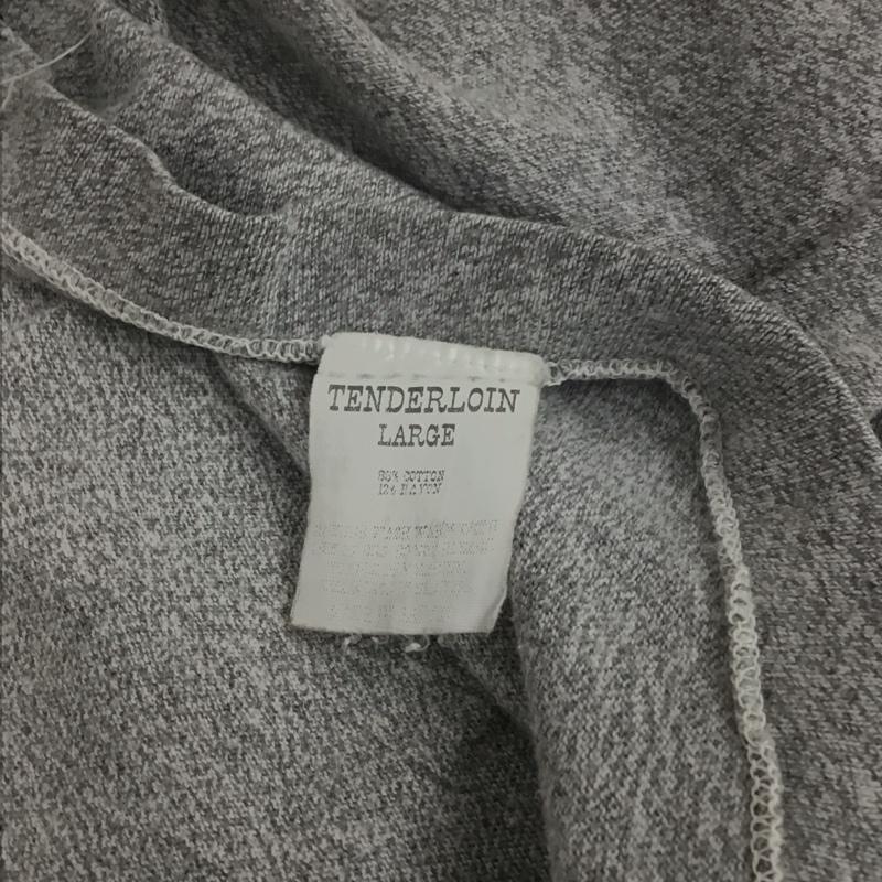 テンダーロイン TENDERLOIN Tシャツ 半袖 半袖カットソー プリントTシャツ クルーネックカットソー L ロゴ、文字 灰 / グレー / gray メンズ USED 古着 中古 10155646