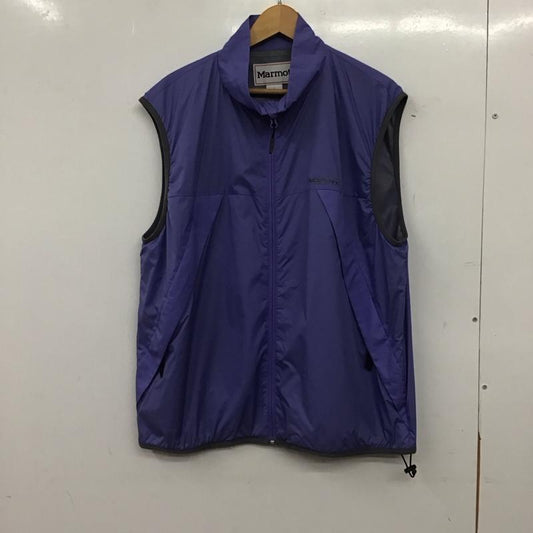 マーモット Marmot ベスト ベスト ジップアップベスト ナイロンベスト スタンドカラー L ロゴ、文字 紫 / パープル / purple メンズ USED 古着 中古 10155648