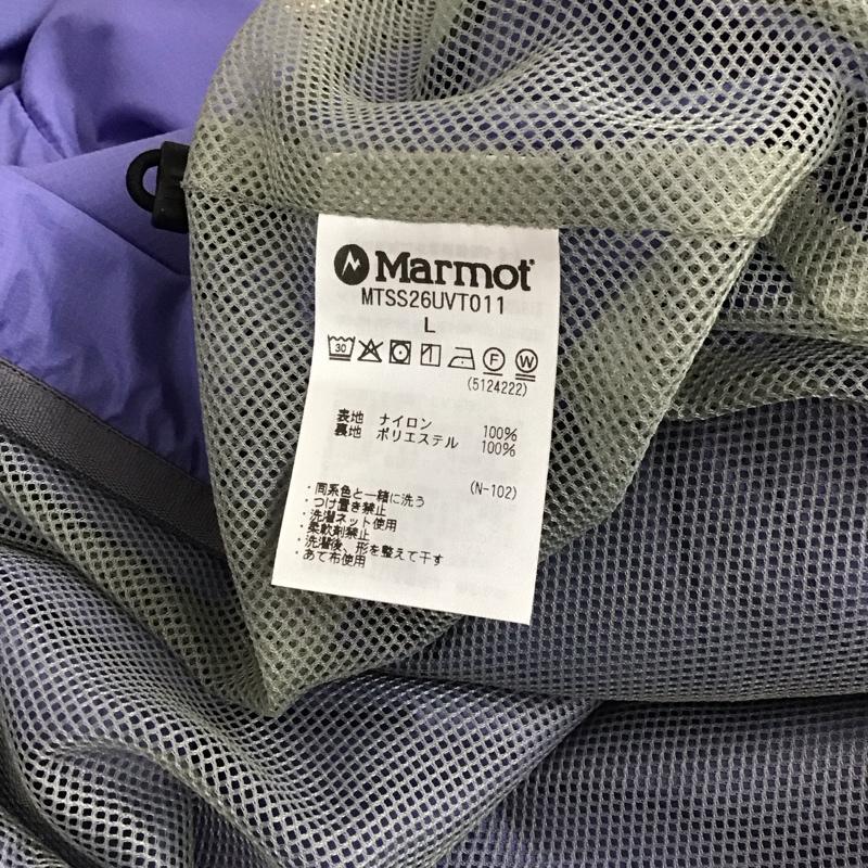 マーモット Marmot ベスト ベスト ジップアップベスト ナイロンベスト スタンドカラー L ロゴ、文字 紫 / パープル / purple メンズ USED 古着 中古 10155648