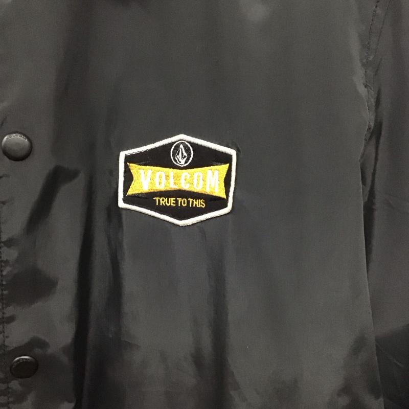 ボルコム VOLCOM ジャケット、上着 ジャンパー、ブルゾン ナイロンジャケット カジュアルジャケット アウター L ロゴ、文字 黒 / ブラック / black メンズ USED 古着 中古 10155649