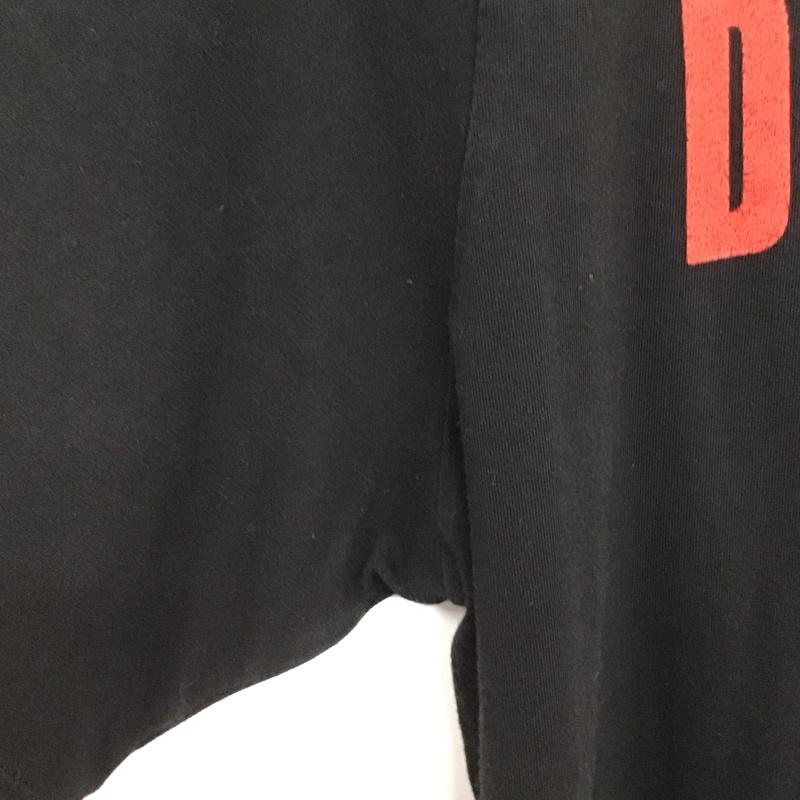 ディースクエアード2 DSQUARED2 Tシャツ 半袖 半袖カットソー プリントTシャツ クルーネックカットソー L ロゴ、文字 黒 / ブラック / black メンズ USED 古着 中古 10155653