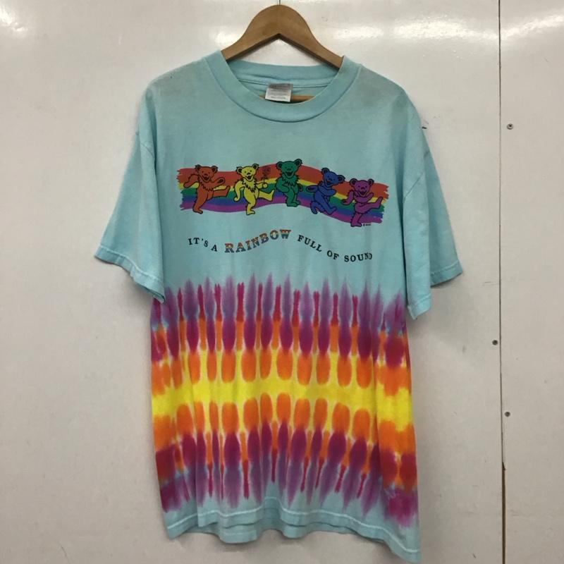 ヘインズ HANES Tシャツ 半袖 半袖カットソー プリントTシャツ クルーネックカットソー L プリント マルチカラー / マルチカラー / multicolor メンズ USED 古着 中古 10155655