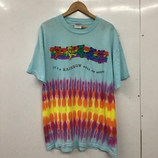 ヘインズ HANES Tシャツ 半袖 半袖カットソー プリントTシャツ クルーネックカットソー L プリント マルチカラー / マルチカラー / multicolor メンズ USED 古着 中古 10155655