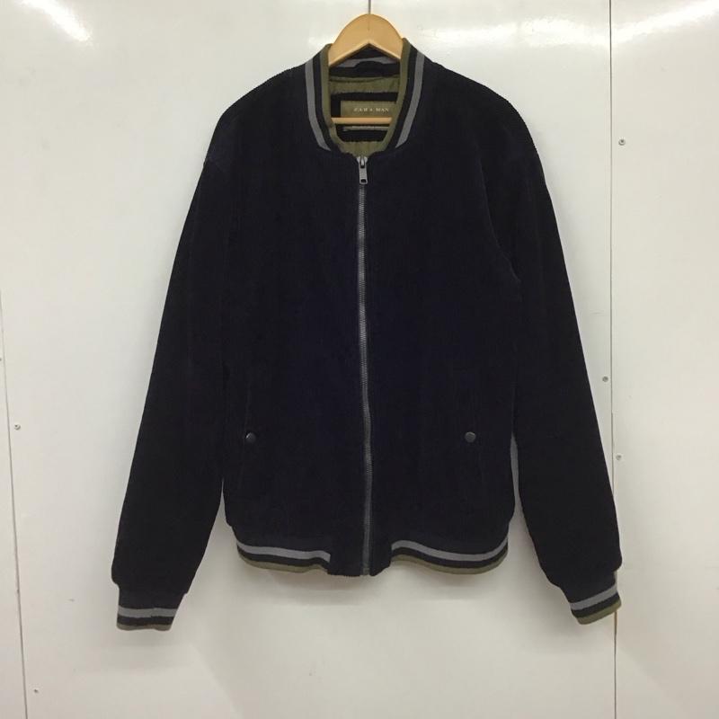 ザラメン ZARA MAN ジャケット、上着 ジャンパー、ブルゾン ジップアップジャケット アウター コーデュロイジャケット 44 無地 紺 / ネイビー / navy メンズ USED 古着 中古 10155659