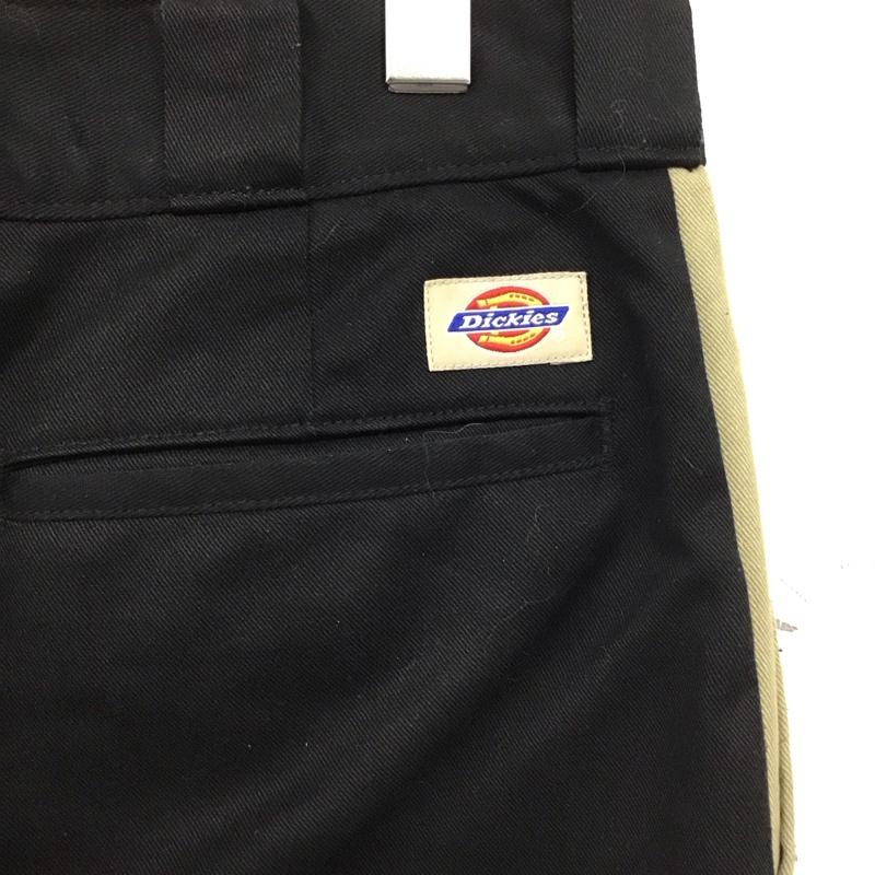 ディッキーズ Dickies パンツ ワークパンツ、ペインターパンツ ワークパンツ ワイドパンツ カジュアルパンツ S ロゴ、文字 黒 / ブラック / black X ベージュ / ベージュ / beige メンズ USED 古着 中古 10155663