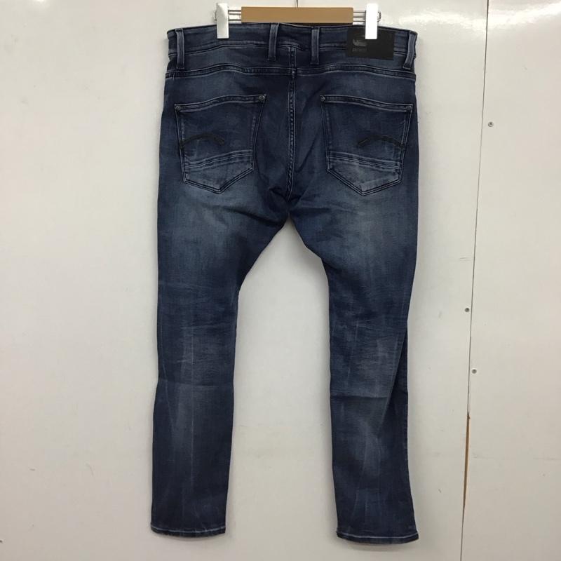 ジースターロゥ G-STAR RAW パンツ デニム、ジーンズ デニムパンツ スリムパンツ カジュアルパンツ ストレッチパンツ 35インチ 無地 インディゴ / インディゴ / Indigo メンズ USED 古着 中古 10155664
