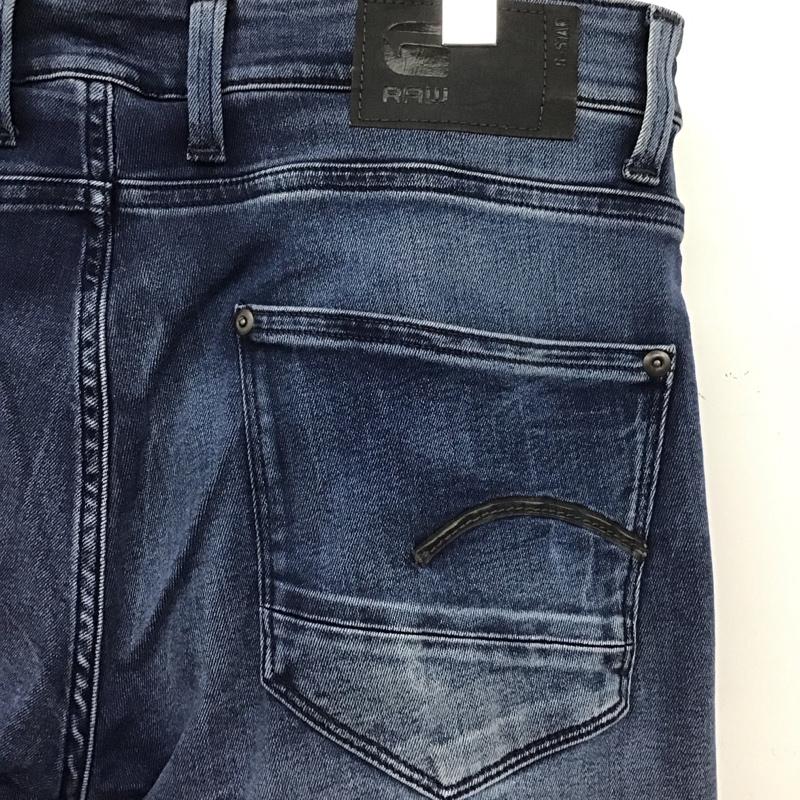 ジースターロゥ G-STAR RAW パンツ デニム、ジーンズ デニムパンツ スリムパンツ カジュアルパンツ ストレッチパンツ 35インチ 無地 インディゴ / インディゴ / Indigo メンズ USED 古着 中古 10155664