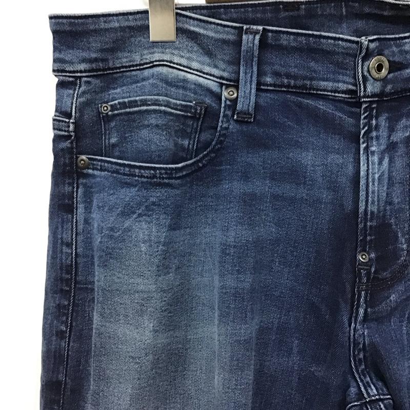 ジースターロゥ G-STAR RAW パンツ デニム、ジーンズ デニムパンツ スリムパンツ カジュアルパンツ ストレッチパンツ 35インチ 無地 インディゴ / インディゴ / Indigo メンズ USED 古着 中古 10155664